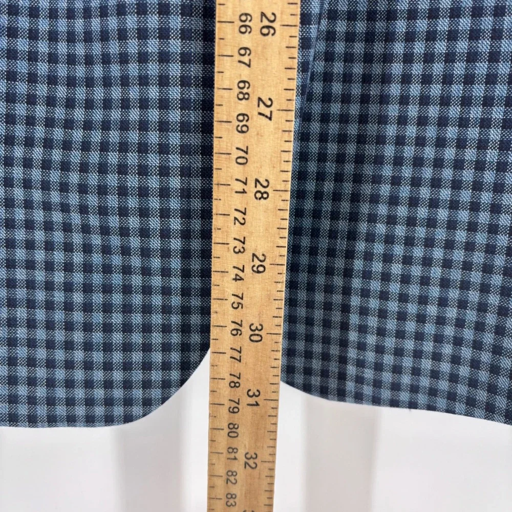 Michael Kors Blazer Mens 42R Blue Gingham Check Sport Coat Jacket Professional